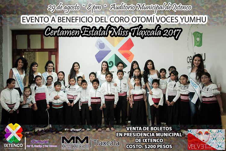 Listos boletos para MISS TLAXCALA, la sede Ixtenco