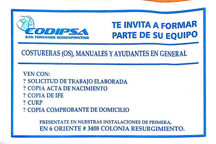 Ayuntamiento de Ixtenco, oferta vacantes de empleo