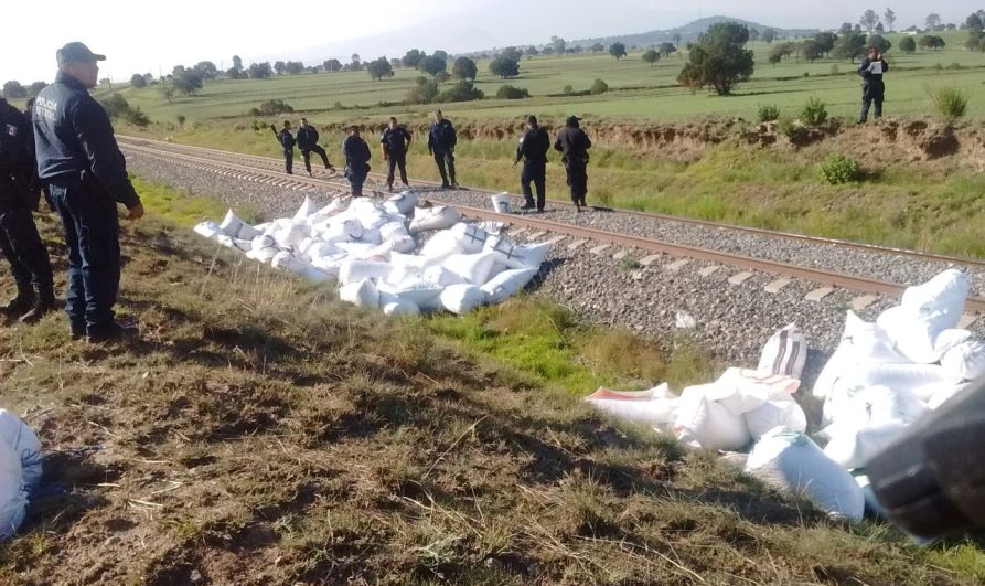 Recupera Policía Estatal mercancía robada del tren