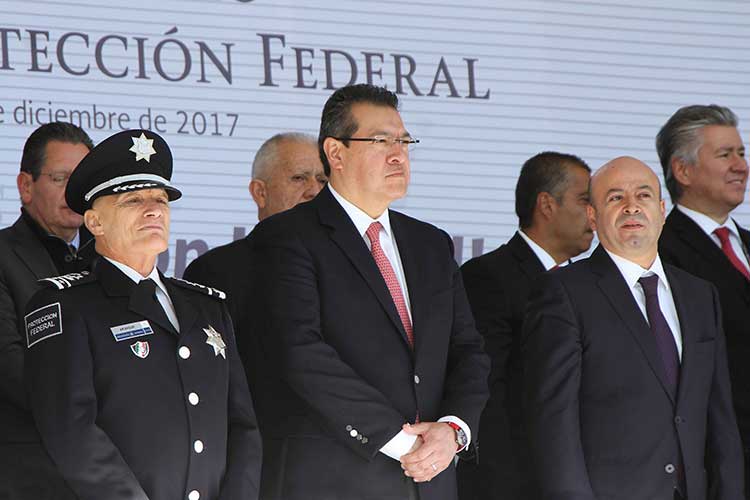 Encabezan Marco Mena y Renato Sales noveno aniversario del servicio de protección federal