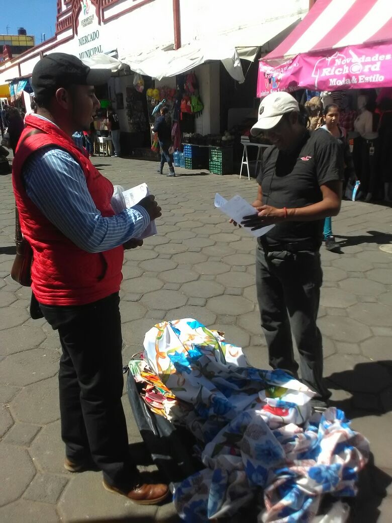 Huamantla notifica a comerciantes informales para retirarse de la vía pública